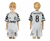 Juventus #8 Marchisio Sec Away Kid Soccer Club Jersey