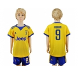 Juventus #9 Higuain Away Kid Soccer Club Jersey