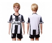 Juventus Blank Home Kid Soccer Club Jersey1