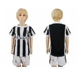 Juventus Blank Home Kid Soccer Club Jersey