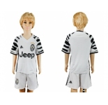 Juventus Blank Sec Away Kid Soccer Club Jersey