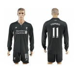Liverpool #11 Firmino Away Long Sleeves Soccer Club Jersey1