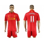 Liverpool #11 Firmino Red Home Soccer Club Jersey1