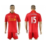 Liverpool #15 Lovren Red Home Soccer Club Jersey