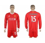 Liverpool #15 Sturridge Home Long Sleeves Soccer Club Jersey