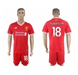 Liverpool #18 Alberto.M Red Home Soccer Club Jersey