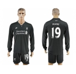 Liverpool #19 Mane Away Long Sleeves Soccer Club Jersey1