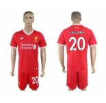 Liverpool #20 Lallana Red Home Soccer Club Jersey