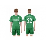 Liverpool #22 Mignolet Green Goalkeeper Soccer Club Jersey