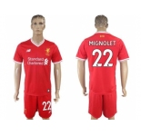Liverpool #22 Mignolet Red Home Soccer Club Jersey