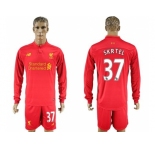 Liverpool #37 Skrtel Home Long Sleeves Soccer Club Jersey