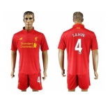 Liverpool #4 Sahin Red Home Soccer Club Jersey