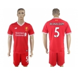 Liverpool #5 Wijnaldum Red Home Soccer Club Jersey