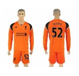 Liverpool #52 Ward Orange Goalkeeper Long Sleeves Soccer Club Jersey