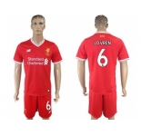 Liverpool #6 Lovren Red Home Soccer Club Jersey