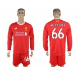Liverpool #66 Alexander Home Long Sleeves Soccer Club Jersey