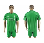 Liverpool Blank Green Goalkeeper Soccer Club Jersey1