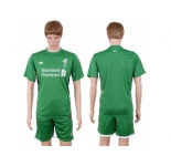 Liverpool Blank Green Goalkeeper Soccer Club Jersey