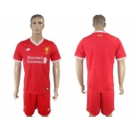 Liverpool Blank Red Home Soccer Club Jersey