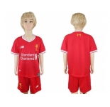 Liverpool Blank Red Home Kid Soccer Club Jersey1