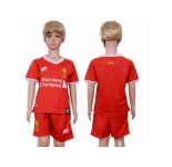 Liverpool Blank Red Home Kid Soccer Club Jersey
