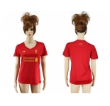 Women's Liverpool Blank Red Home Soccer Club Jersey1