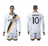 Los Angeles Galaxy #10 Donovan Home Long Sleeves Soccer Club Jersey