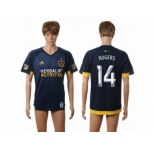 Los Angeles Galaxy #14 Rogers Away Soccer Club Jersey 3