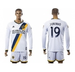 Los Angeles Galaxy #19 Juninho Home Long Sleeves Soccer Club Jersey