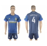 Los Angeles Galaxy #4 Gonzalez Away Soccer Club Jersey