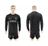 Los Angeles Galaxy Blank Black Goalkeeper Long Sleeves Soccer Club Jersey