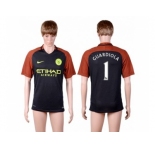 Manchester City #1 Guardiola Away Soccer Club Jersey