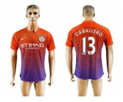 Manchester City #13 Caballero Sec Away Soccer Club Jersey1