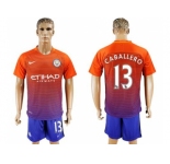 Manchester City #13 Caballero Sec Away Soccer Club Jersey