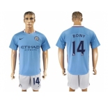 Manchester City #14 Bony Home Soccer Club Jersey