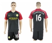 Manchester City #16 Gundogan Away Soccer Club Jersey