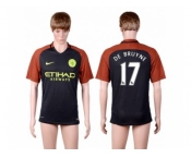 Manchester City #17 De Bruyne Away Soccer Club Jersey1