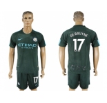 Manchester City #17 De Bruyne Sec Away Soccer Club Jersey