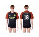 Manchester City #18 Delph Away Soccer Club Jersey1