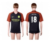 Manchester City #18 Delph Away Soccer Club Jersey1