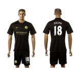 Manchester City #18 Delph Away Soccer Club Jersey2