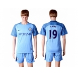 Manchester City #19 Sane Home Soccer Club Jersey2