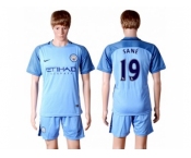 Manchester City #19 Sane Home Soccer Club Jersey2