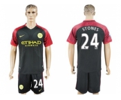Manchester City #24 Stones Away Soccer Club Jersey