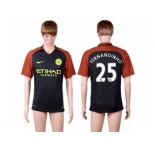 Manchester City #25 Fernandinho Away Soccer Club Jersey2