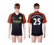 Manchester City #25 Fernandinho Away Soccer Club Jersey2