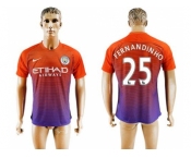 Manchester City #25 Fernandinho Sec Away Soccer Club Jersey1