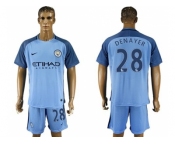 Manchester City #28 Denayer Home Soccer Club Jersey1