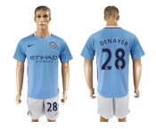 Manchester City #28 Denayer Home Soccer Club Jersey