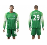 Manchester City #29 Wright Green Goalkeeper Long Sleeves Soccer Club Jersey